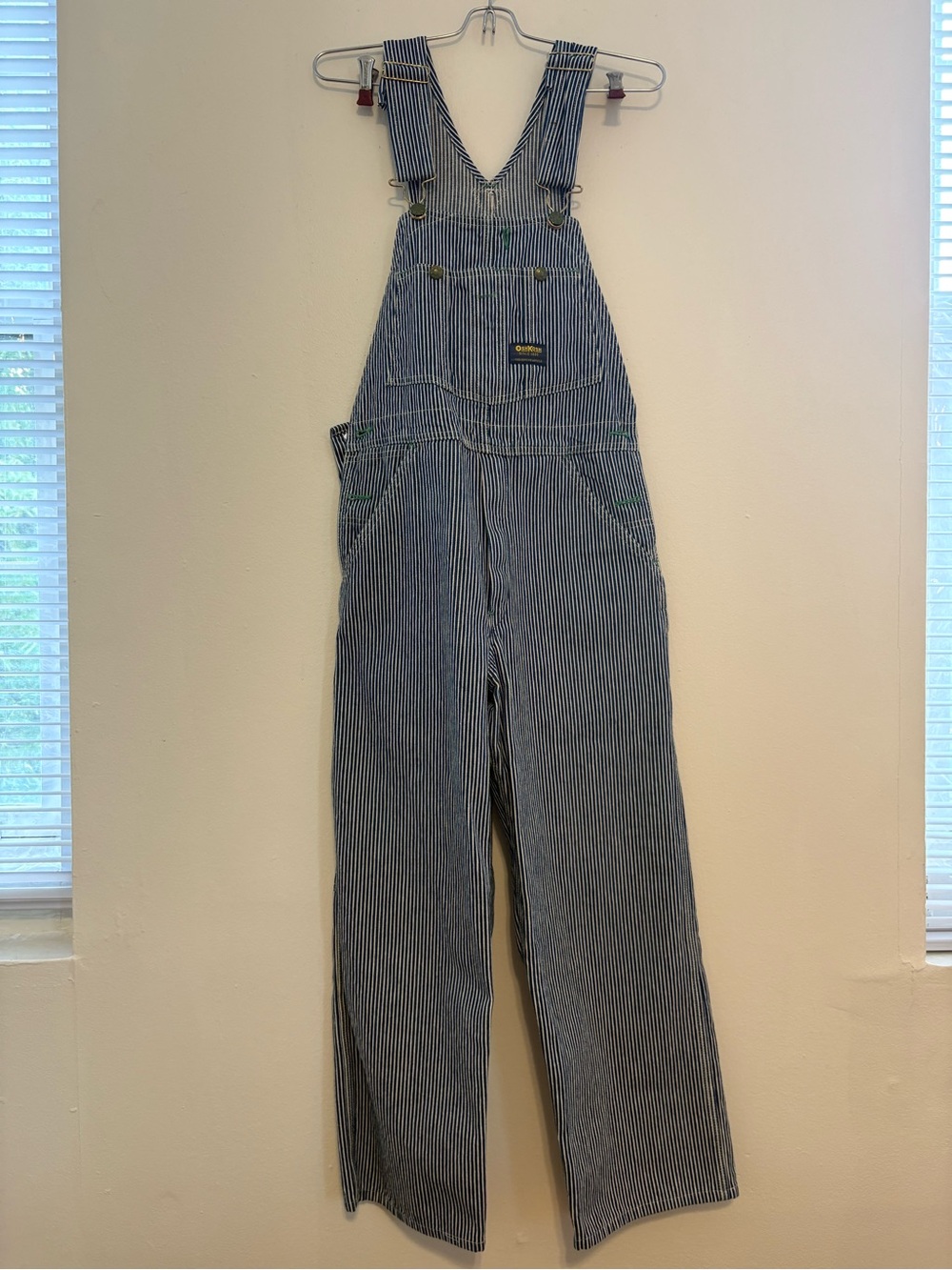 Oshkosh Blue & White Pinstripe Work Overalls